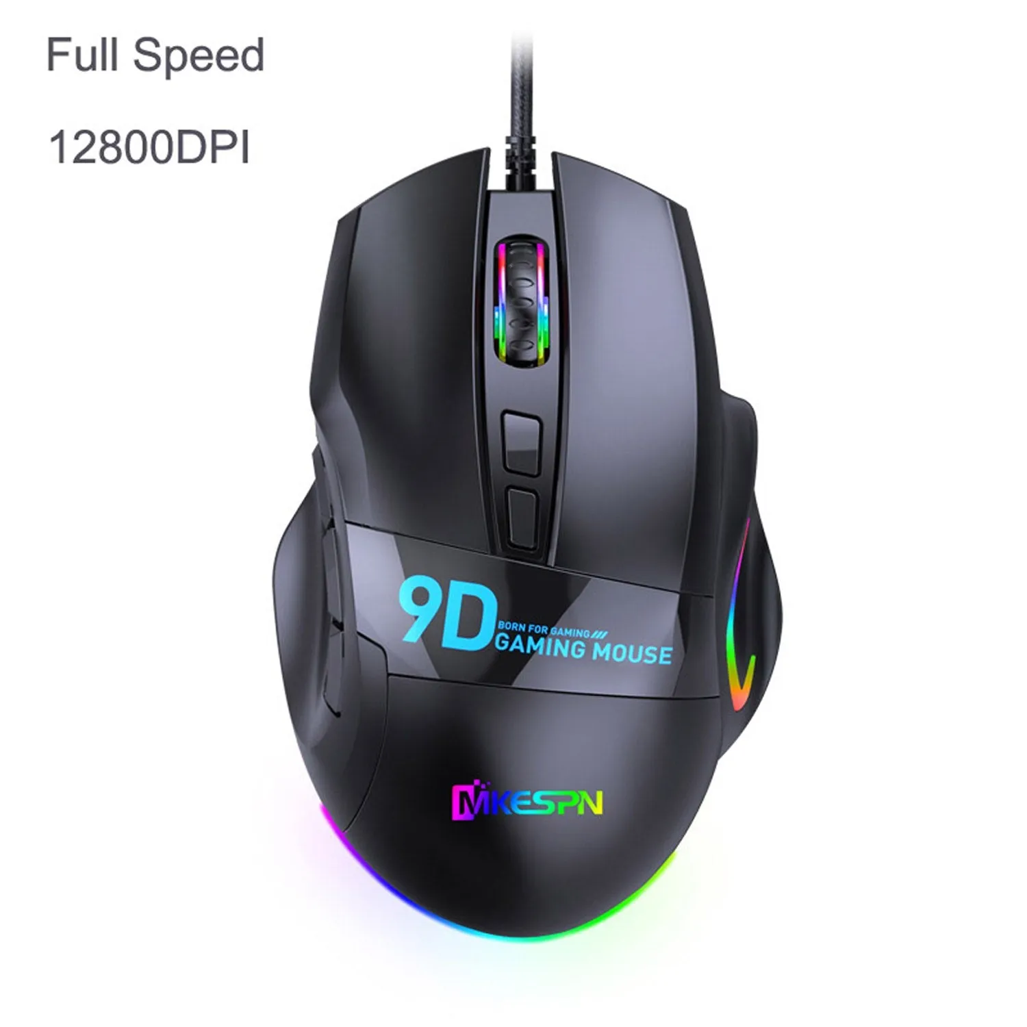 12000DPI Macro RGB Gaming Mouse 9 Programmable Keys