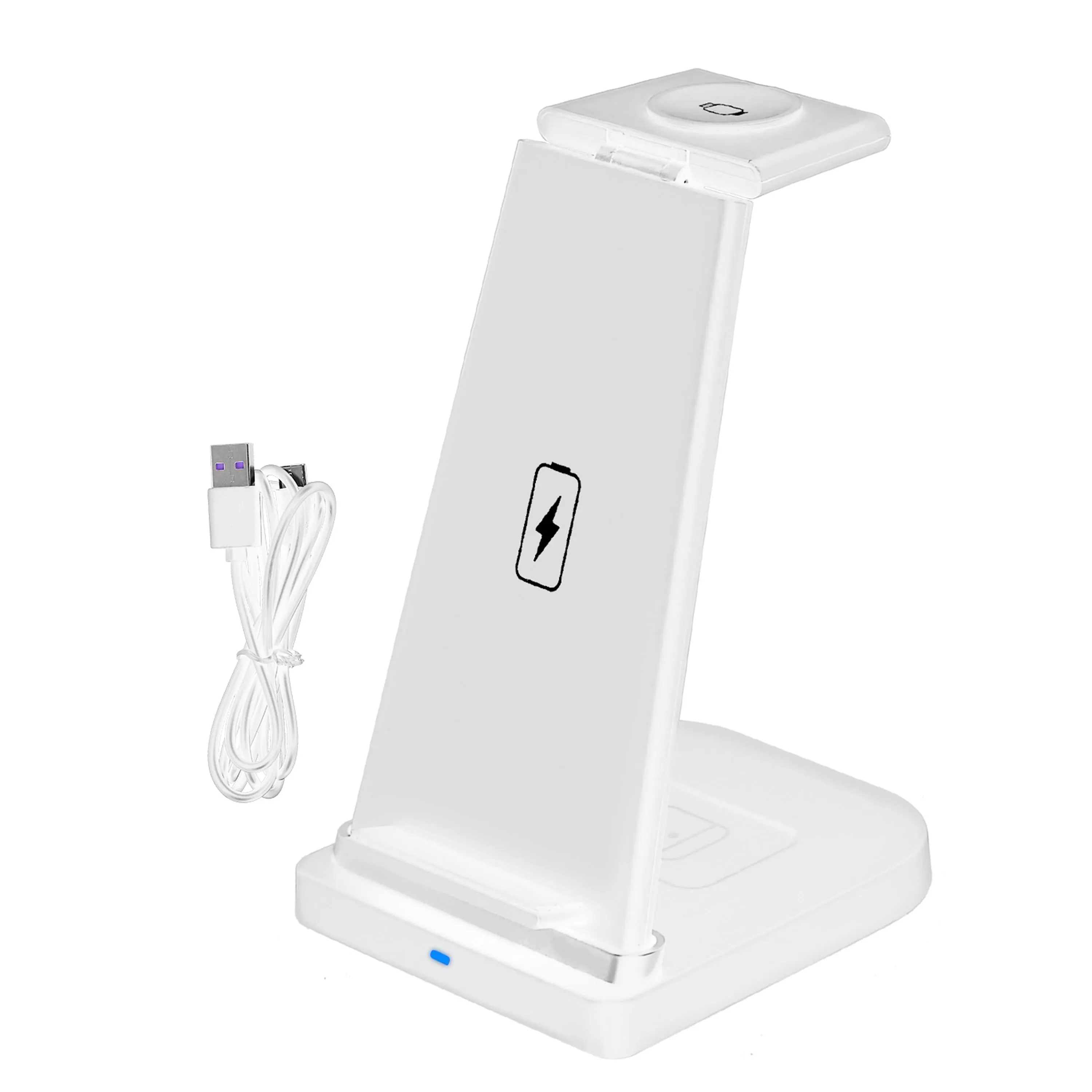 15W Fast Charging Station for iPhone, iWatch, AirPods - Qi Enabled Dock