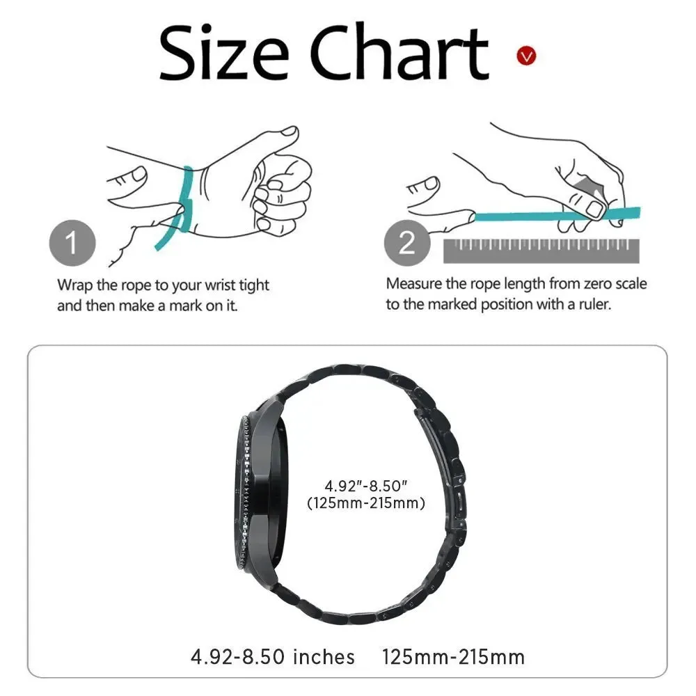 18 20 22 24mm Full Stainless Steel Watchband For SAMSUNG GEAR S3 S2 Classic Straps Galaxy watch 42 46mm Huawei Watch 2 Pro/ GT