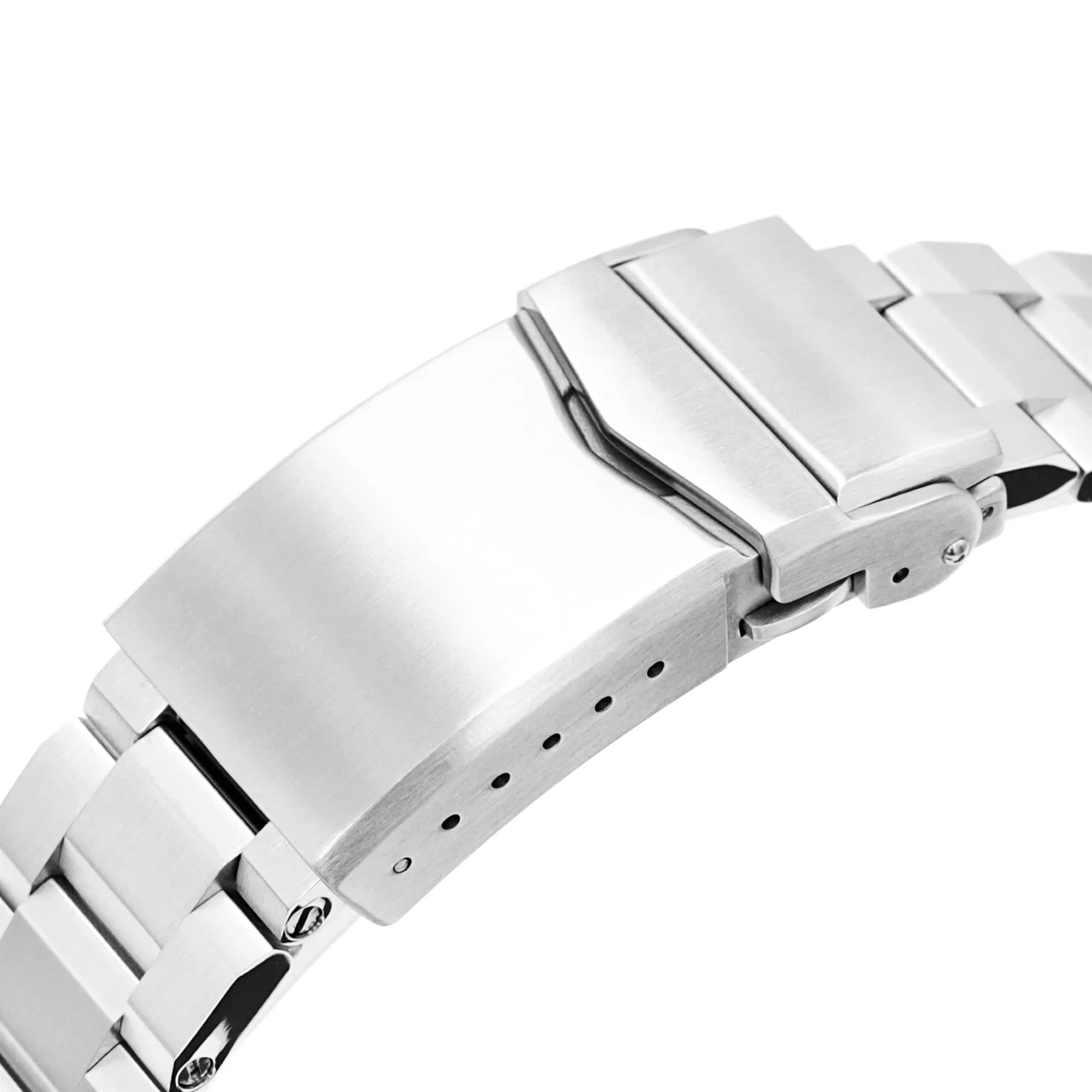 19mm Hexad III QR Watch Band Straight End Quick Release, 316L Stainless Steel Brushed V-Clasp