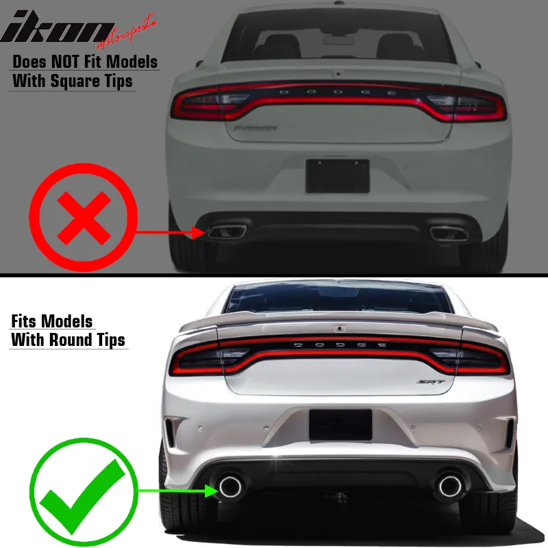 2015-2023 Charger SRT Rear Bumper Diffuser w/ LED Brake Light Lamp