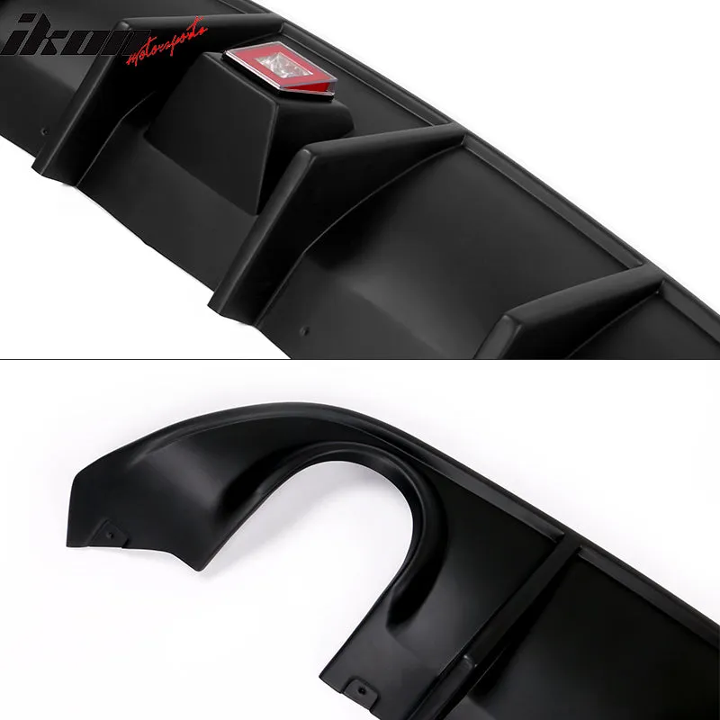 2015-2023 Charger SRT Rear Bumper Diffuser w/ LED Brake Light Lamp