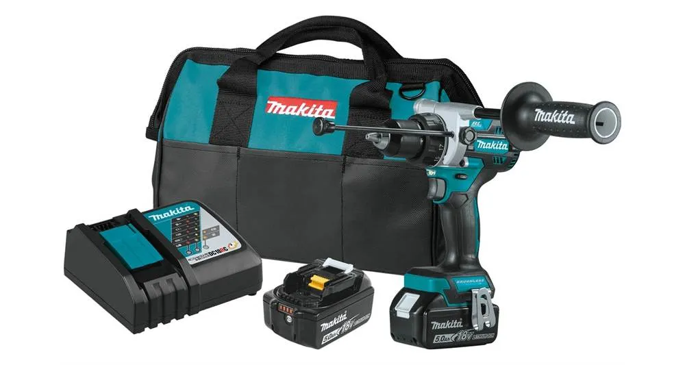 2021 Makita 18V LXT® Lithium-Ion Brushless Cordless 1/2" Hammer Driver-Drill Kit (5.0Ah) (XPH14T)