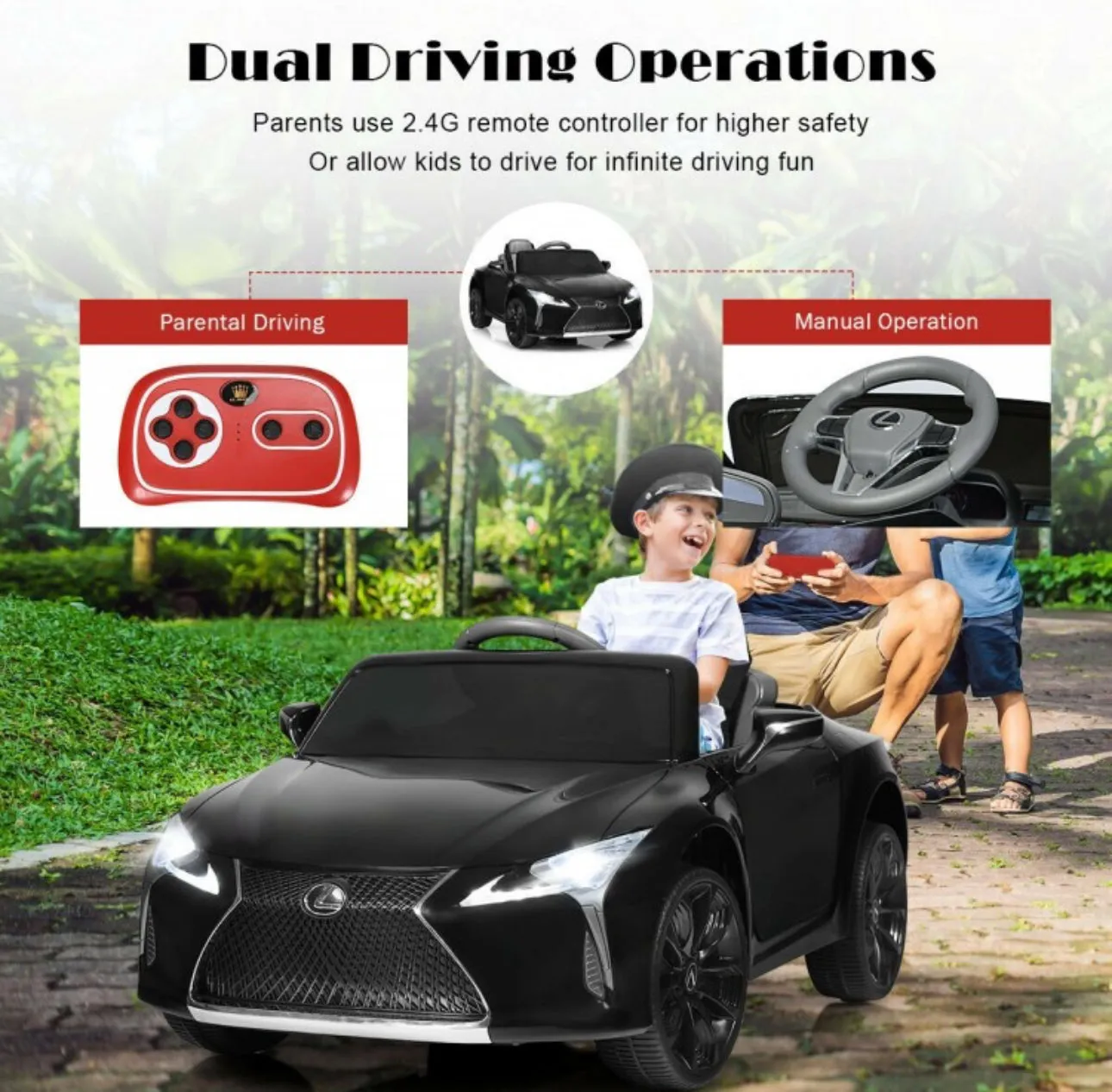 2025 Licensed 12V Lexus LC500 12V Kids Ride-On Car 1 Seater Upgraded | Music | Shocks | Bright Lights | Remote | Ages 3-8