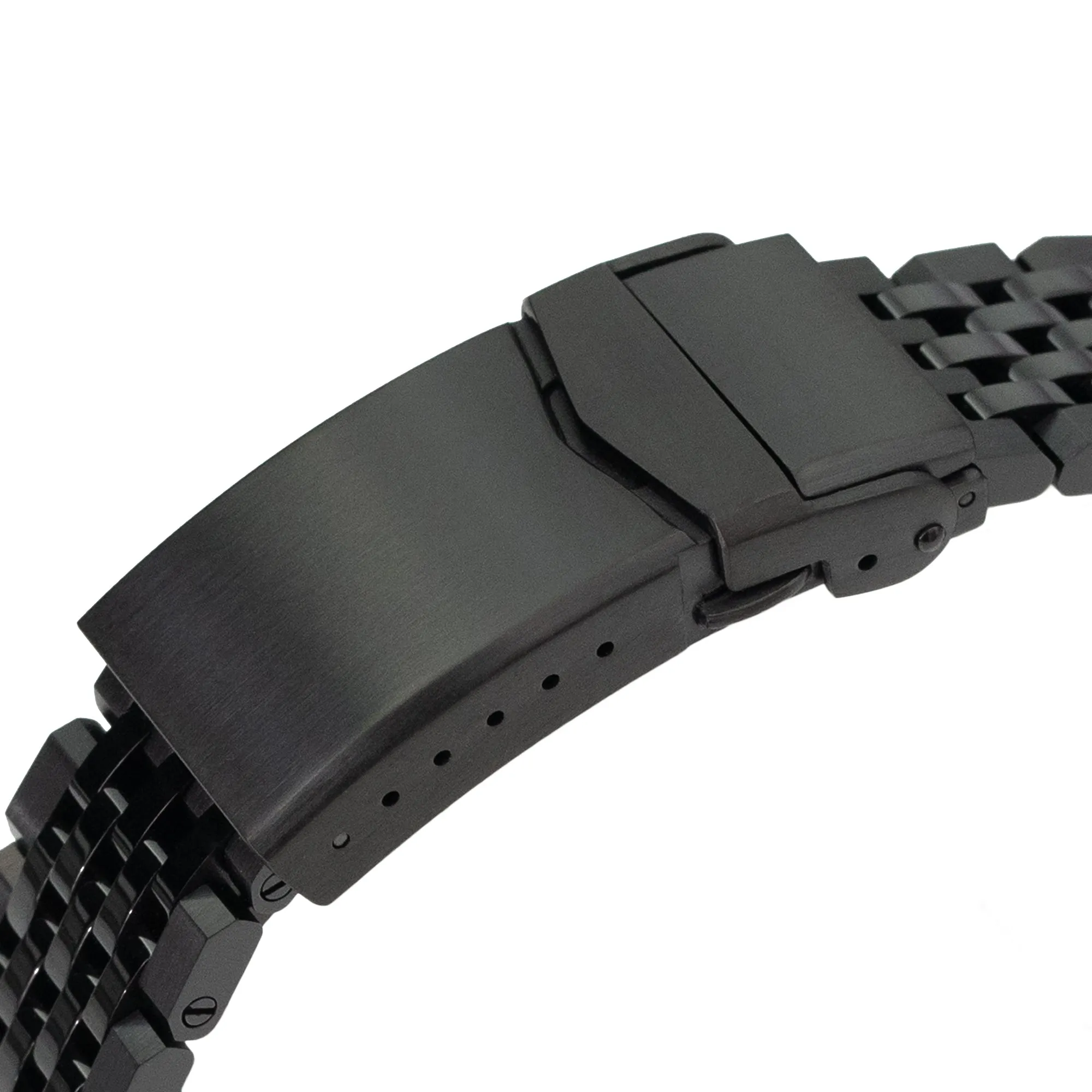 20mm Asteroid QR Watch Band Straight End Quick Release, 316L Stainless Steel Diamond-like Carbon (DLC coating) V-Clasp