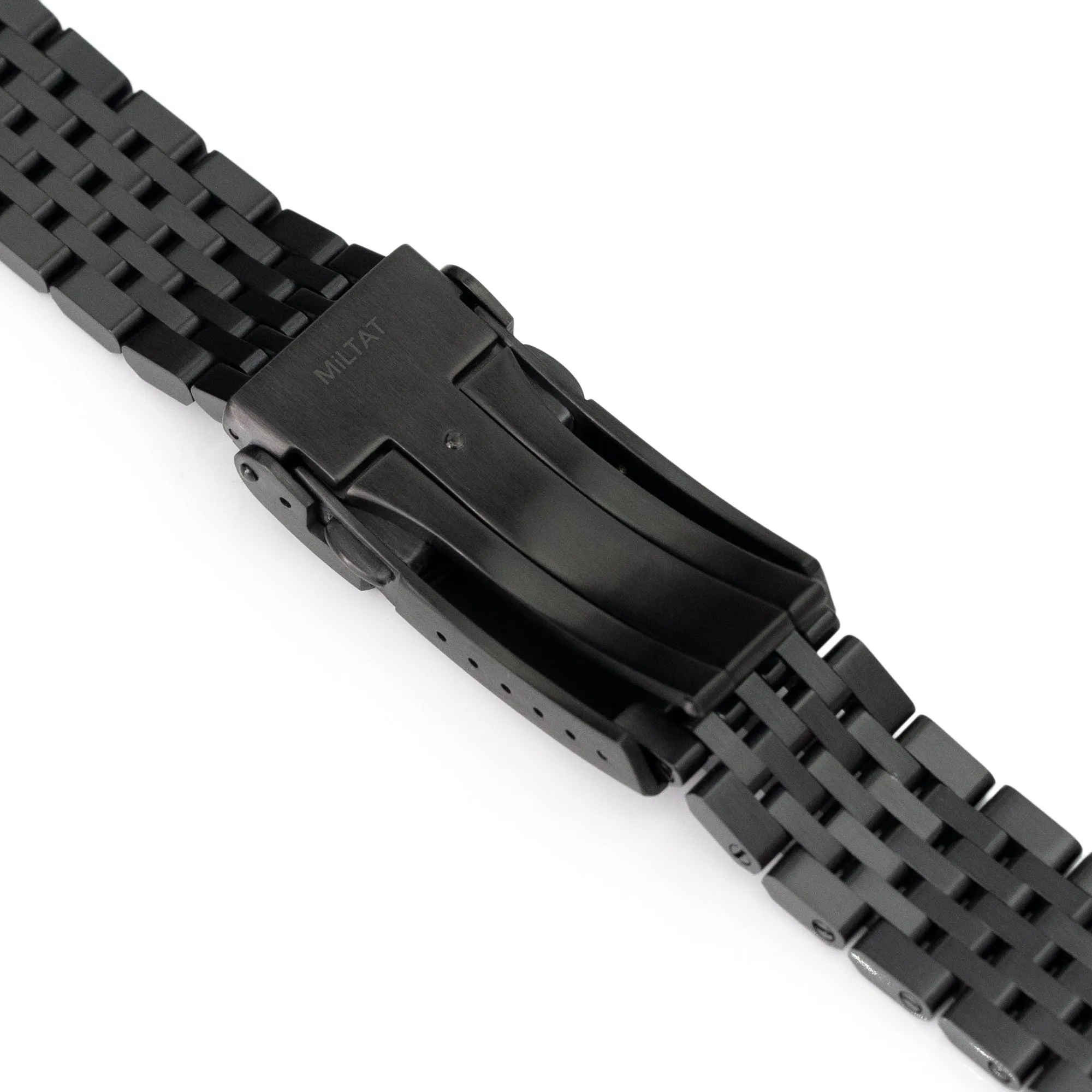 20mm Asteroid QR Watch Band Straight End Quick Release, 316L Stainless Steel Diamond-like Carbon (DLC coating) V-Clasp