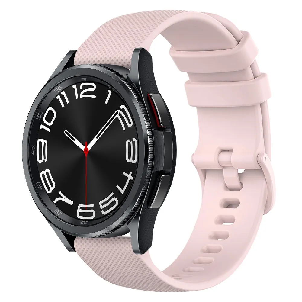 20mm Silicone Bands For Samsung Galaxy Watch 6/5/4 Band 40/ 44mm, Galaxy Watch 6 Classic Bands 43m/47mm | Pink