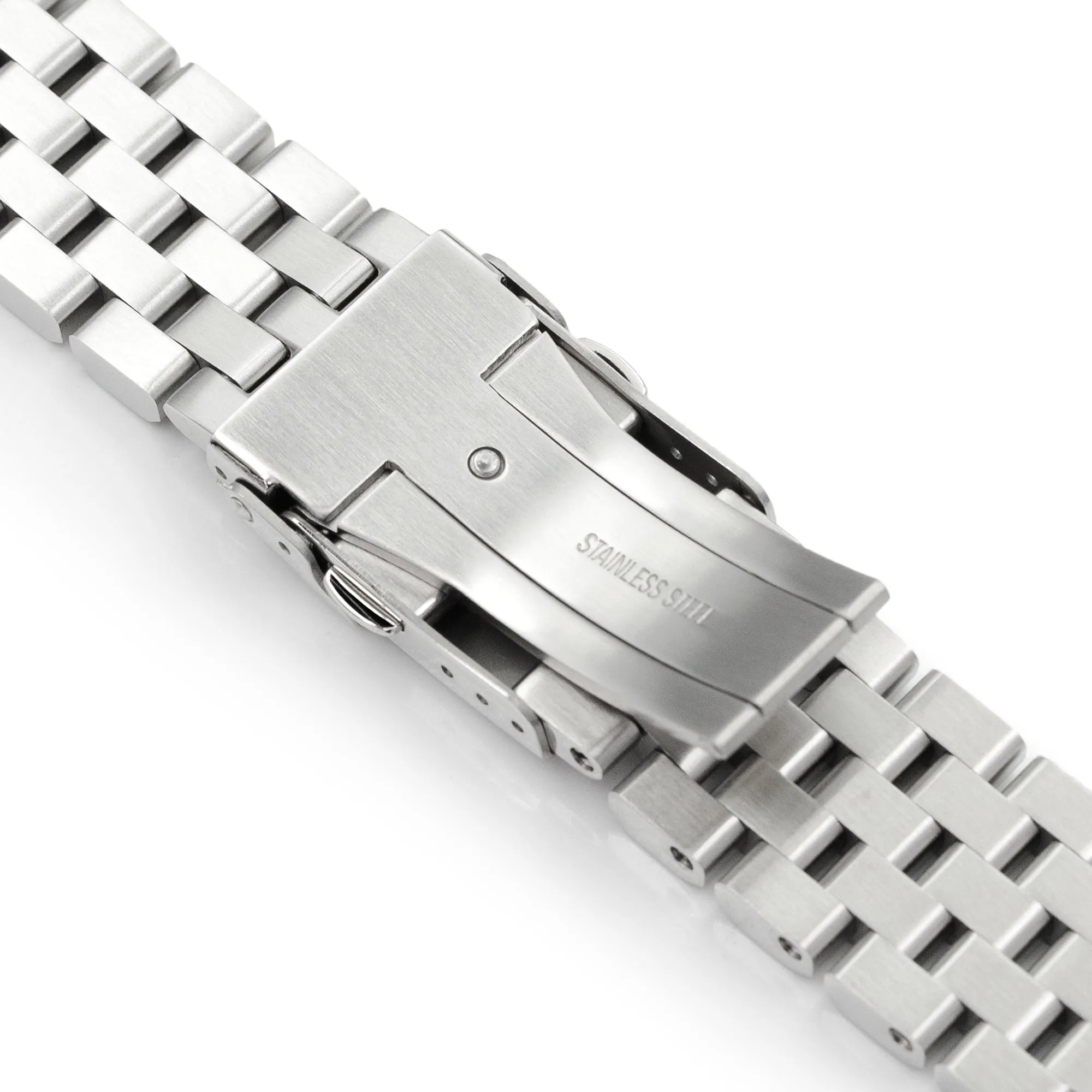 20mm Super Engineer II Watch Band for Seiko Sumo SBDC001 SBDC031 SBDC081, Stainless Steel - Brushed, Diver Clasp