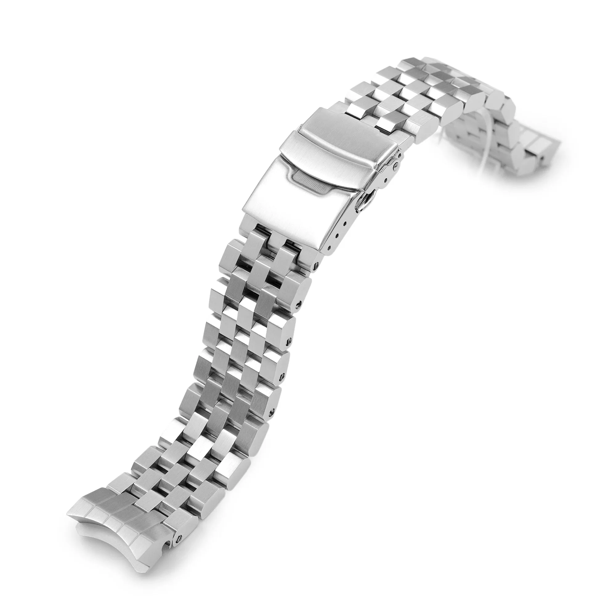 20mm Super Engineer II Watch Band for Seiko Sumo SBDC001 SBDC031 SBDC081, Stainless Steel - Brushed, Diver Clasp