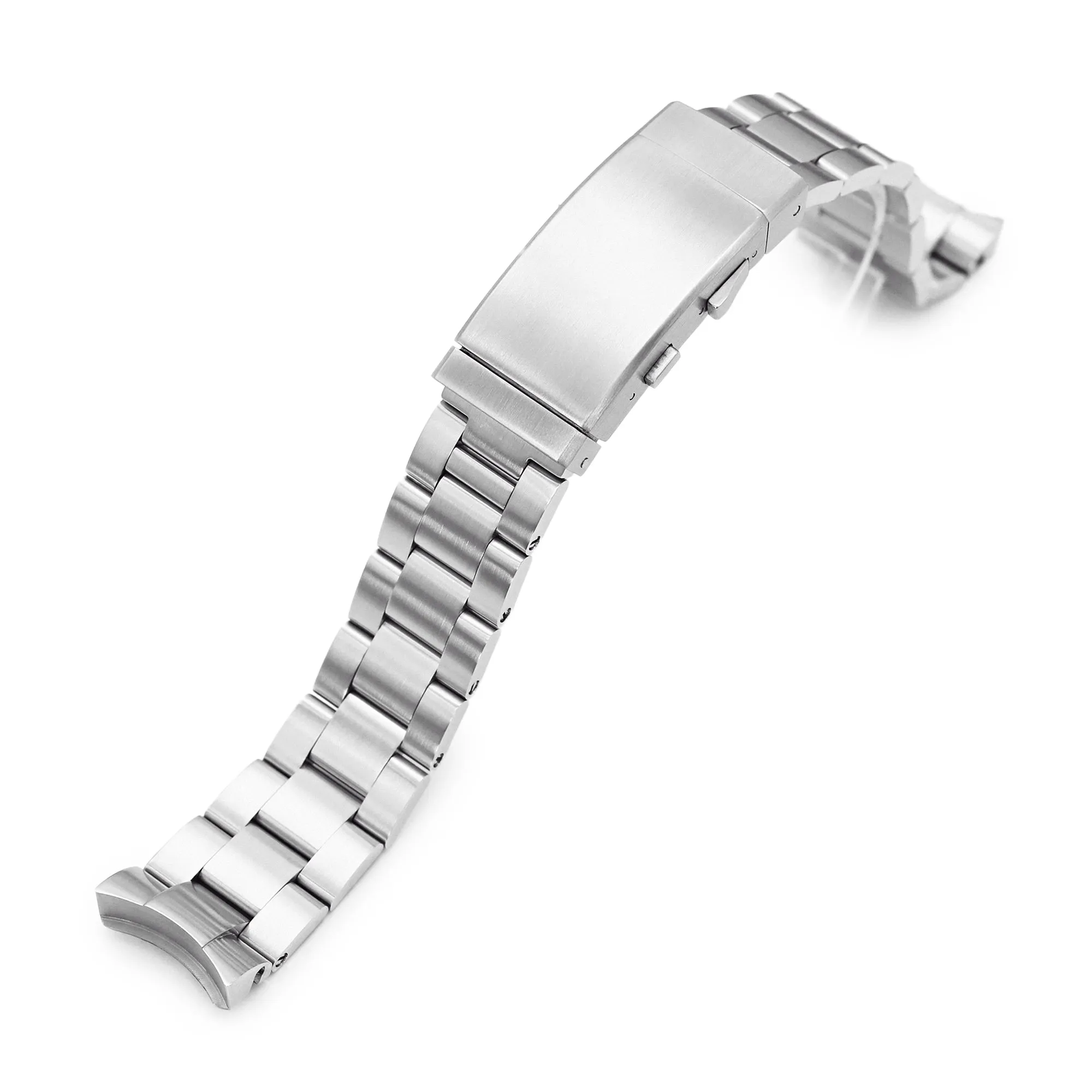 20mm Super-O Boyer Watch Band compatible with Seiko SKX023 Mid-size Diver, Ratchet Buckle Brushed