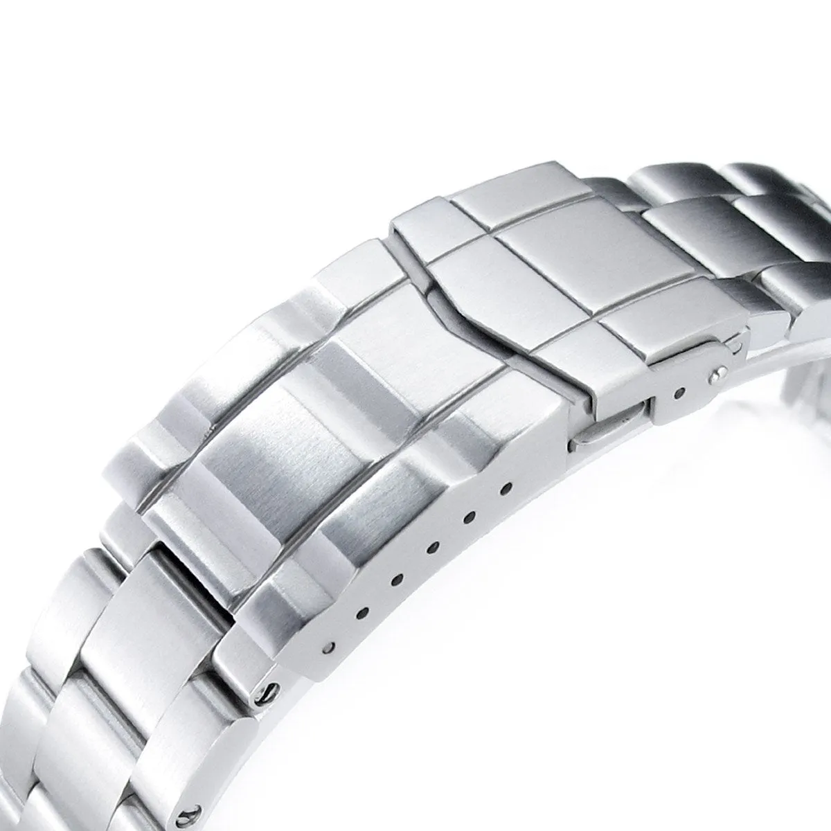 20mm Super-O Boyer Watch Band for Seiko Mini Turtles SRPC35 SBDY109 SBDY085, Stainless Steel - Brushed, SUB Diver Clasp