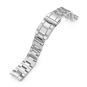 20mm Super-O Boyer Watch Band for Seiko Mini Turtles SRPC35 SBDY109 SBDY085, Stainless Steel - Brushed, SUB Diver Clasp