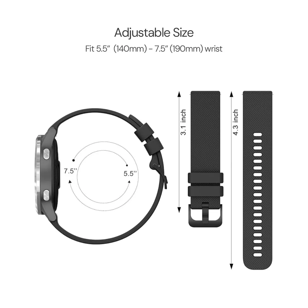 20mm Watch Bands Silicone Bands | Samsung Galaxy Watch 6/5/4 Band 40/ 44mm, Galaxy Watch 6 Classic Bands 43m/47mm | Wine