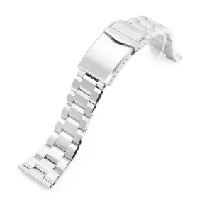 22mm Hexad III QR Watch Band Straight End Quick Release, 316L Stainless Steel Brushed V-Clasp