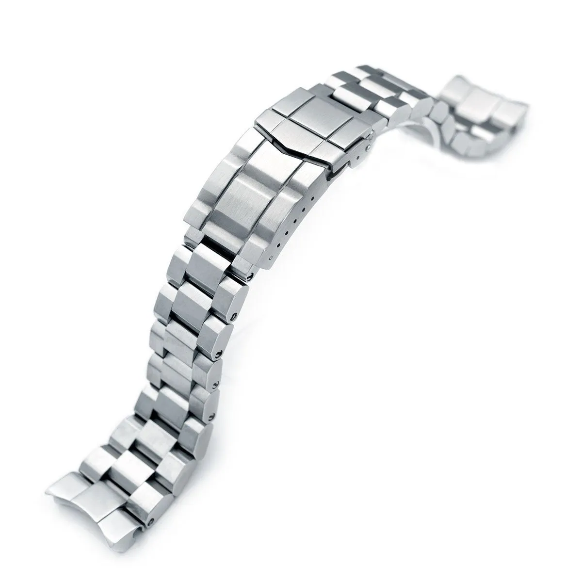 22mm Hexad Watch Band for Seiko Samurai SRPB51 SRPB09 SRPC93, Stainless Steel - Brushed, SUB Diver Clasp