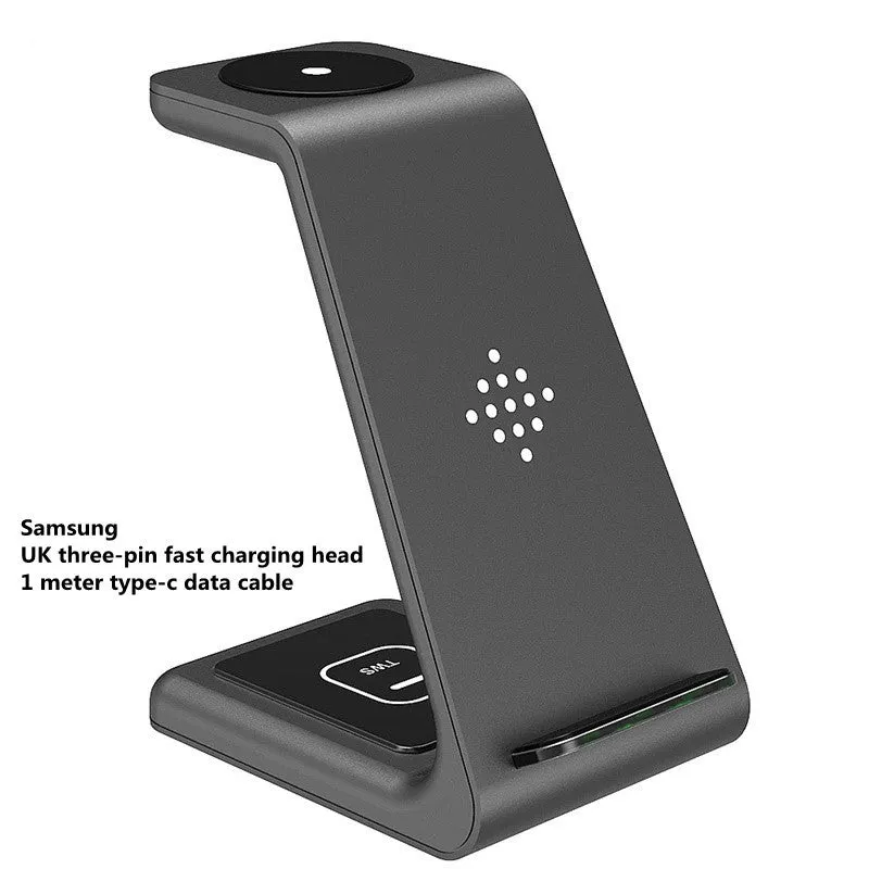 3 In 1 Fast Charging Station Wireless Charger Stand Wireless Quick Charge Dock For Phone Holder