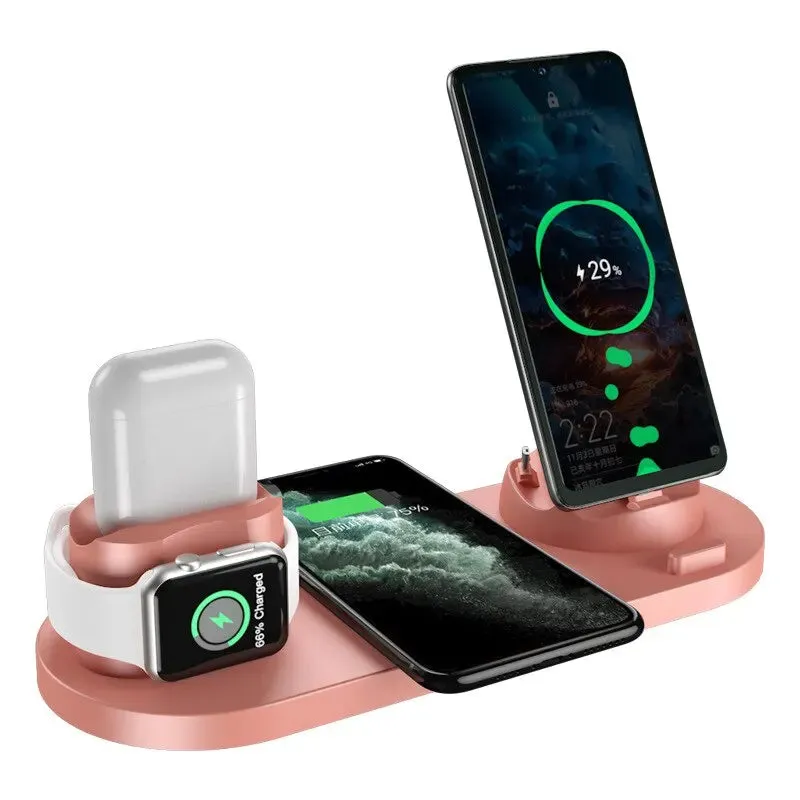 30W 7 in 1 Wireless Charger Stand Pad For iPhone 14 13 12 Pro Max Apple Watch Airpods Phone Chargers Fast Charging Dock Station