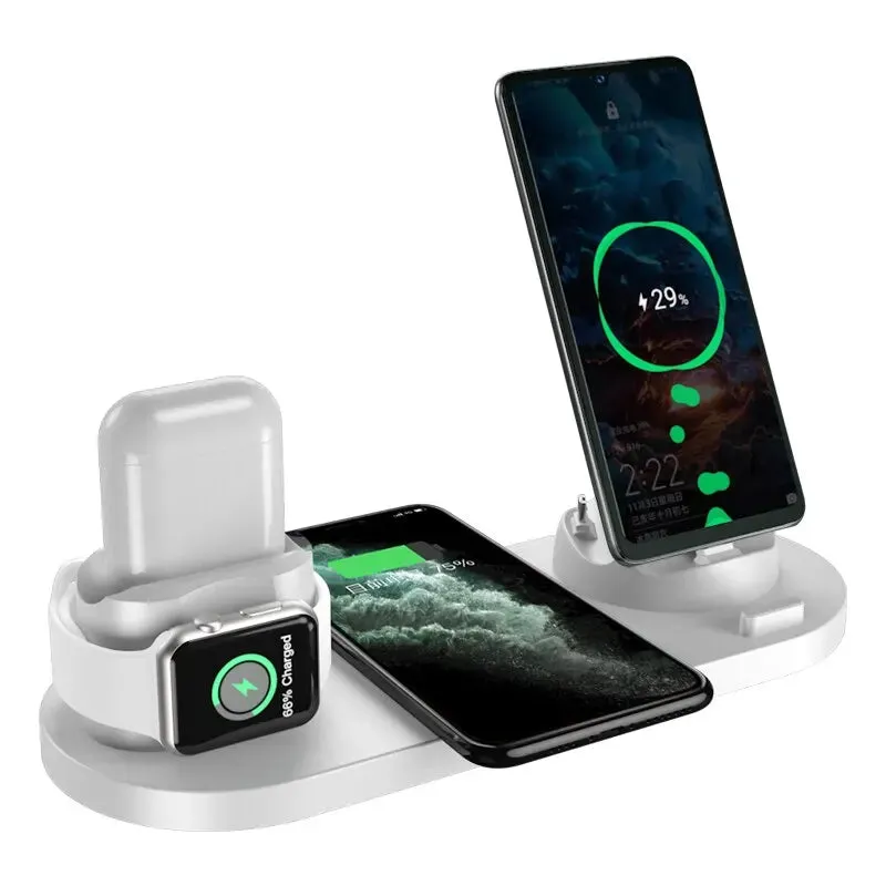 30W 7 in 1 Wireless Charger Stand Pad For iPhone 14 13 12 Pro Max Apple Watch Airpods Phone Chargers Fast Charging Dock Station