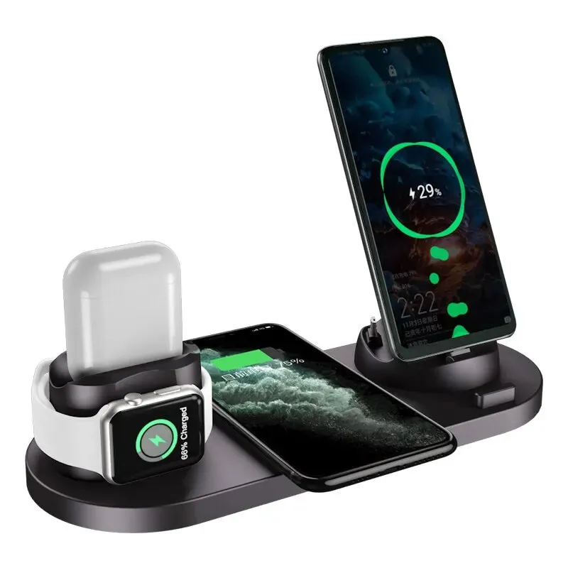 30W 7 in 1 Wireless Charger Stand Pad For iPhone 14 13 12 Pro Max Apple Watch Airpods Phone Chargers Fast Charging Dock Station