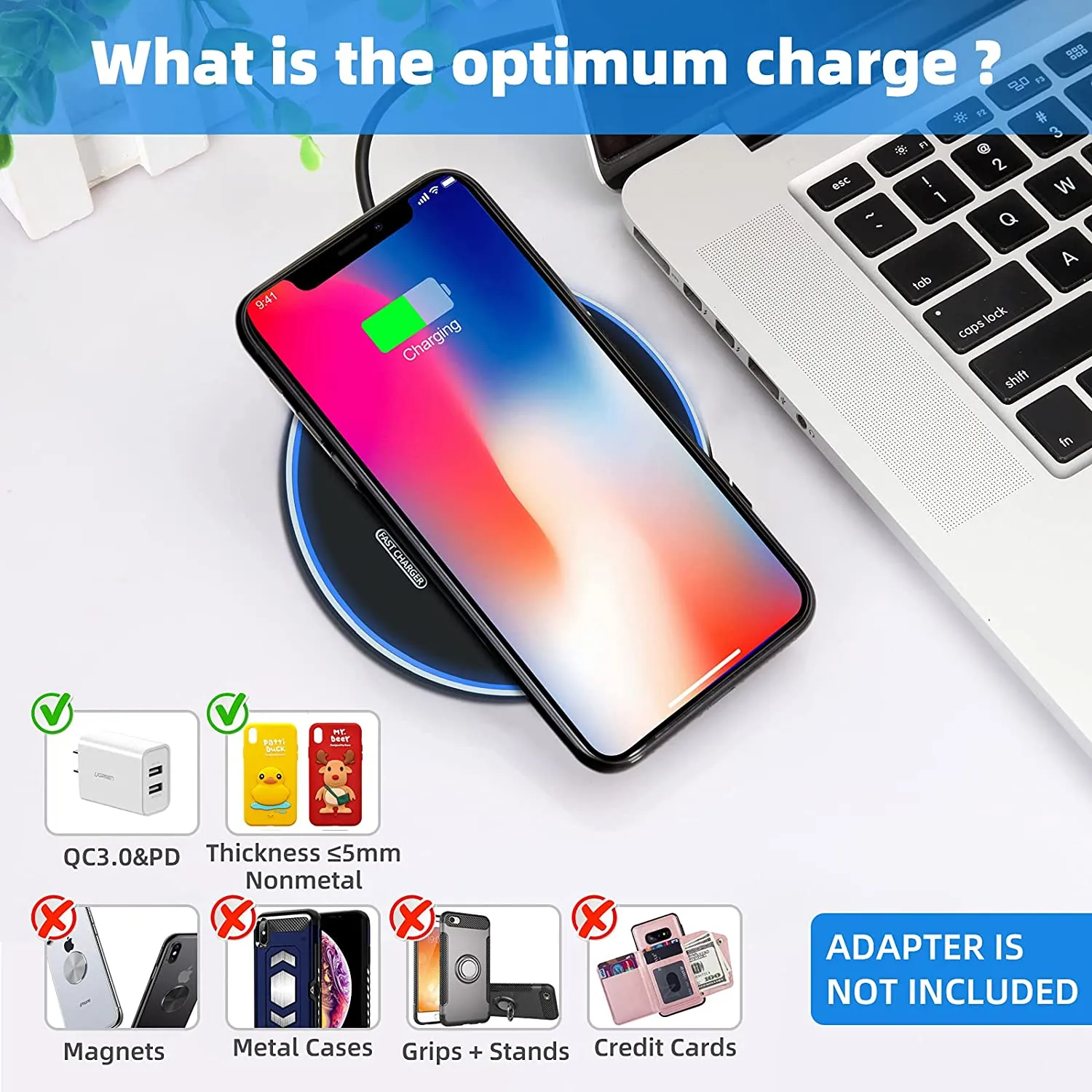 30W Wireless Charger For iPhone 14 13 12 11 Pro XS Max Mini X XR 8 Type C Induction Fast Charging Pad For Samsung S22 S21 S20