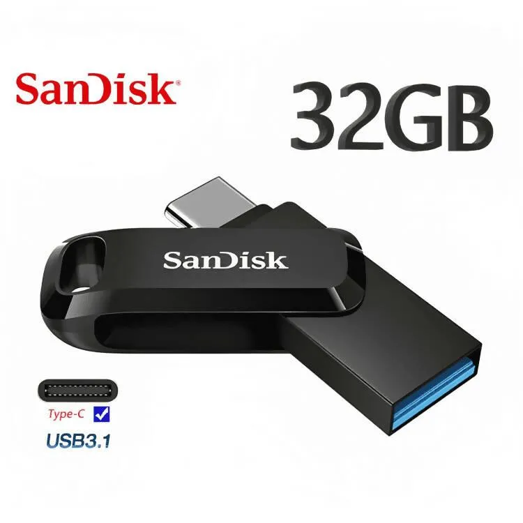 32GB / 64GB Sandisk OTG Dual USB 3.1, Type C Flash Drive - SDDDC3