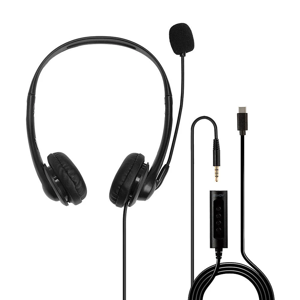 ^3.5Mm & Usb Type C Wired Headset