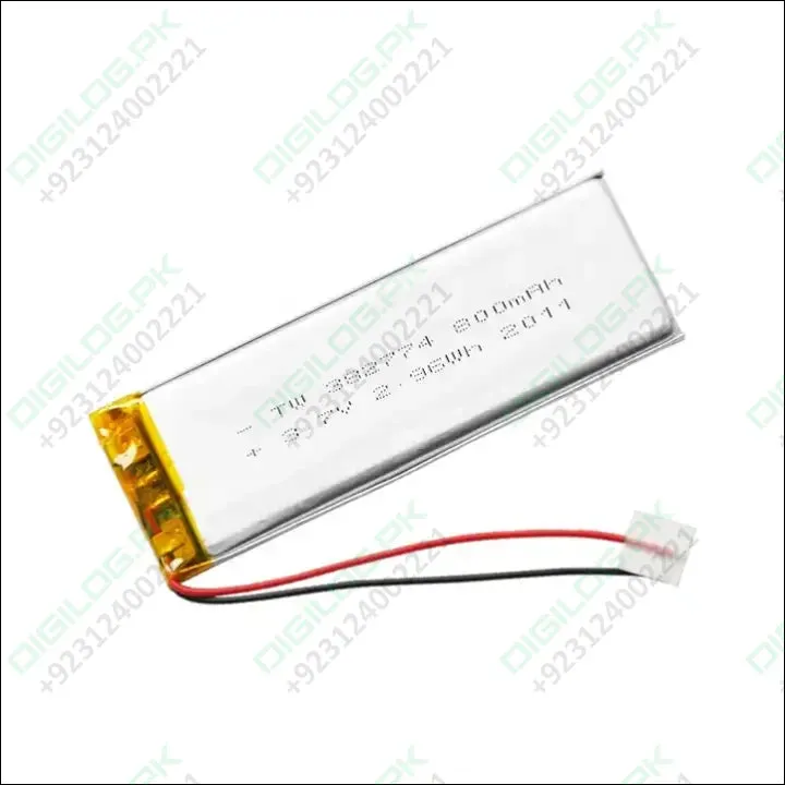 3.7v 800mah Battery Rechargeable Lithium Polymer Ion Battery Tw382774