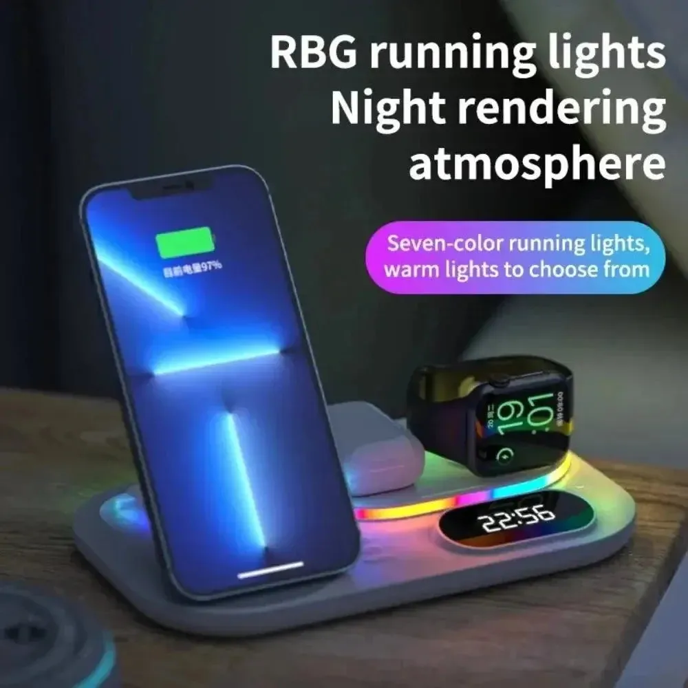 4 in 1 LED Wireless Charging Station-4 in 1 Charging Station