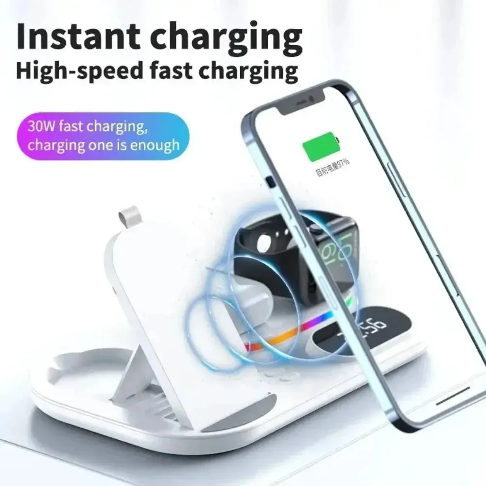 4 in 1 LED Wireless Charging Station-4 in 1 Charging Station