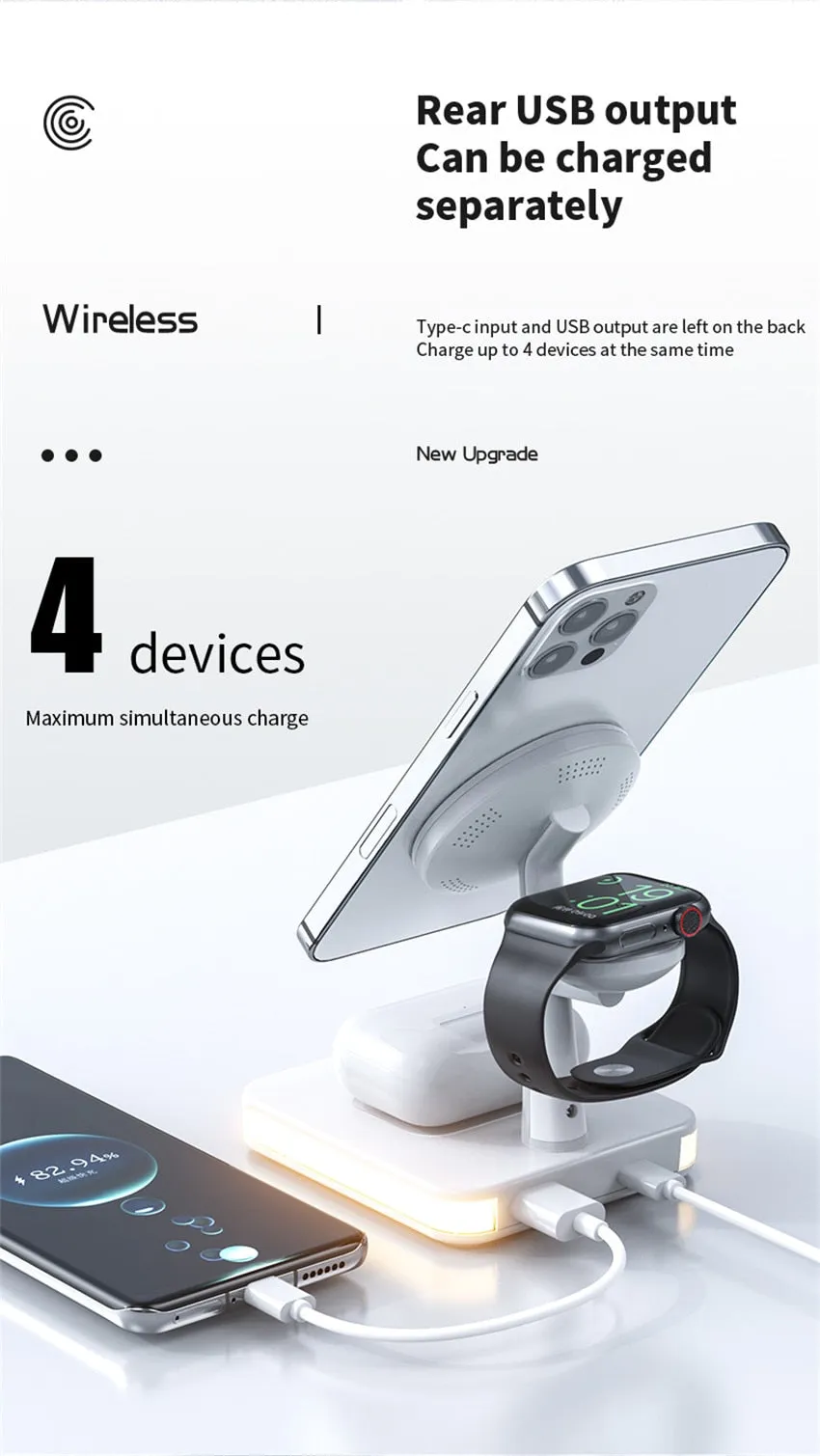 4 in 1 Wireless Charging Station for Apple Devices