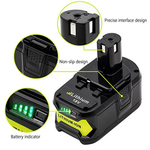 4 Pack For Ryobi 18V One Plus Battery Replacement 4Ah | For Ryobi P106 P108 Battery Lithium