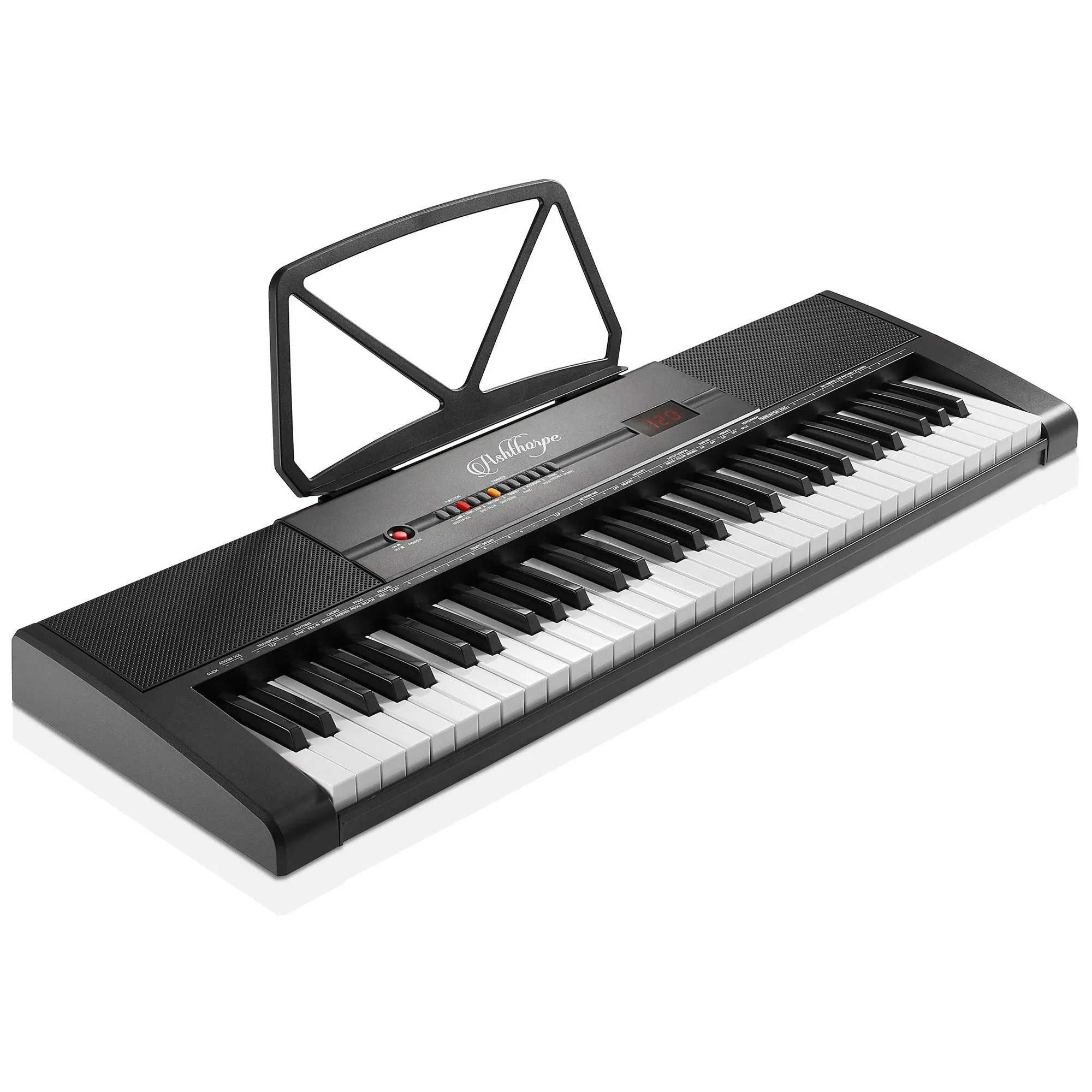 61-Key Digital Keyboard Piano, Portable Beginner Kit with Headphones and Mic