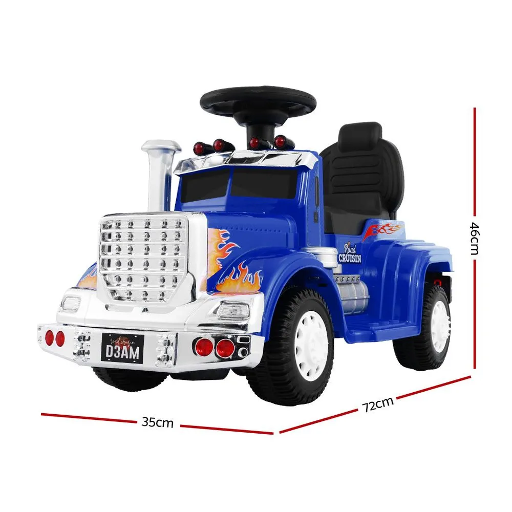 6V Blue Kids Ride On Truck Motorcycle w/Music - Rigo