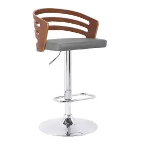 Adele Mid-Century Adjustable Swivel Bar Stool