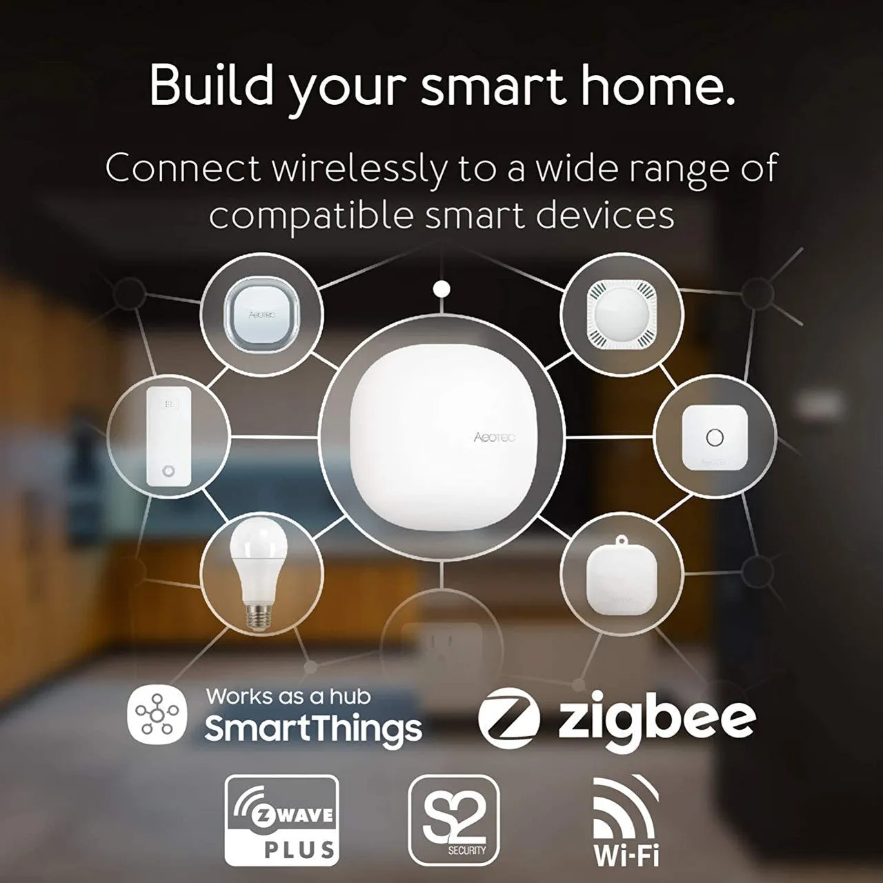 Aeotec GP-AEOHUBV3US Smart Home Hub for SmartThings (Supports Z-Wave, Zigbee & more)