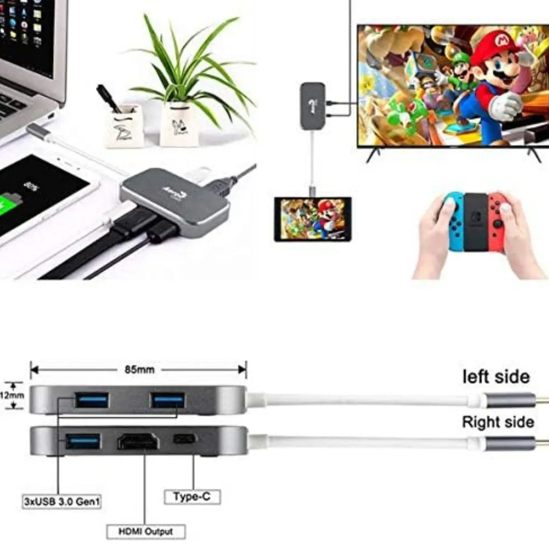 AeroCool ASA-ATHB84A Type-C Hub with HDMI (4K) and USB3.0 Type-C