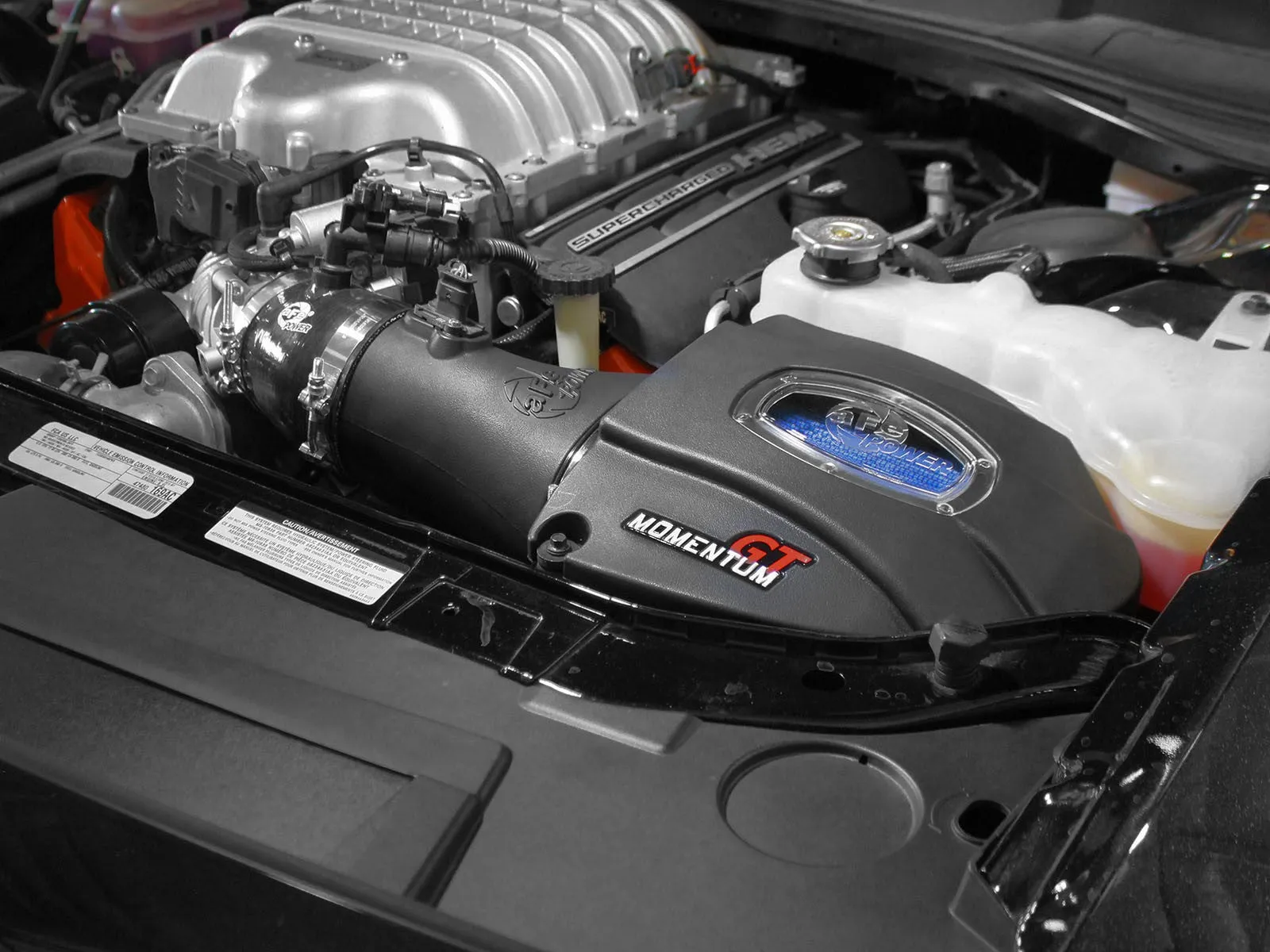 aFe Momentum GT Cold Air Intake Dodge Challenger/Charger SRT Hellcat V8-6.2L (SC) (15-16) w/ or  w/out carbon fiber trim