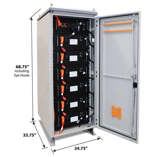 Aims Power Lithium Battery Cabinet 230VDC 96AMPS 22,114 Watt Hours! SLAVE - LFP230V96A-S