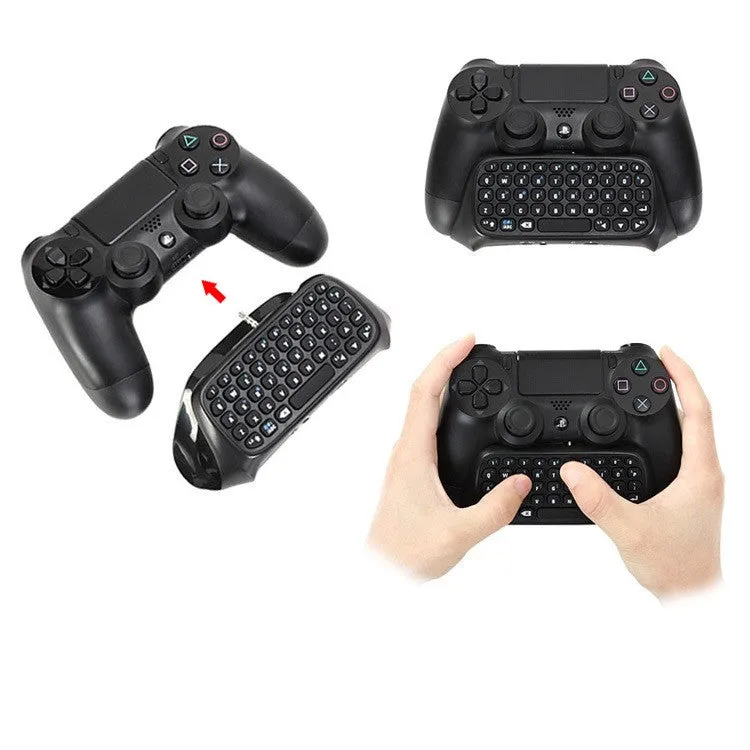 Althemax PS4 PlayStation 4 Controller Wireless Bluetooth Keyboard Chatpad GamePad DOBE Black