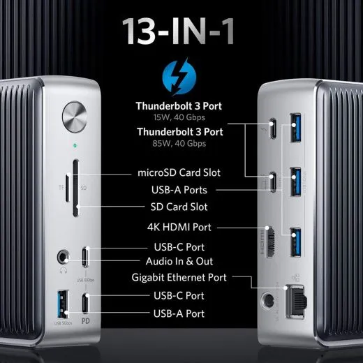 Anker Power Expand Elite 13 In 1 Thunderbolt Dock