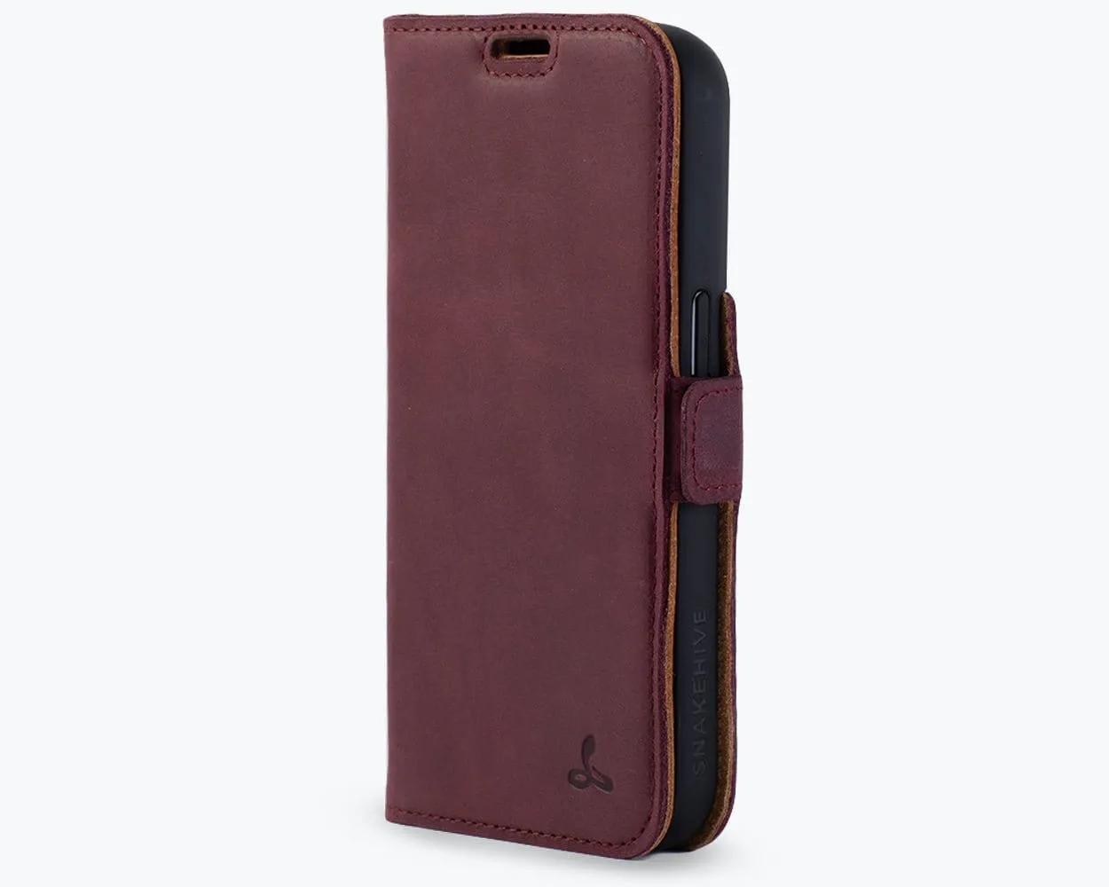 Apple iPhone 15 Pro - Vintage Leather Wallet (Side Clasp)