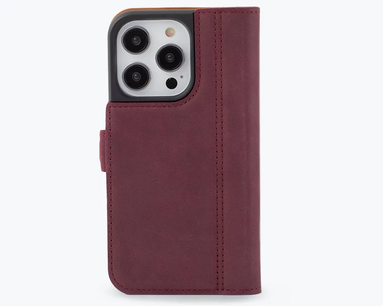 Apple iPhone 15 Pro - Vintage Leather Wallet (Side Clasp)