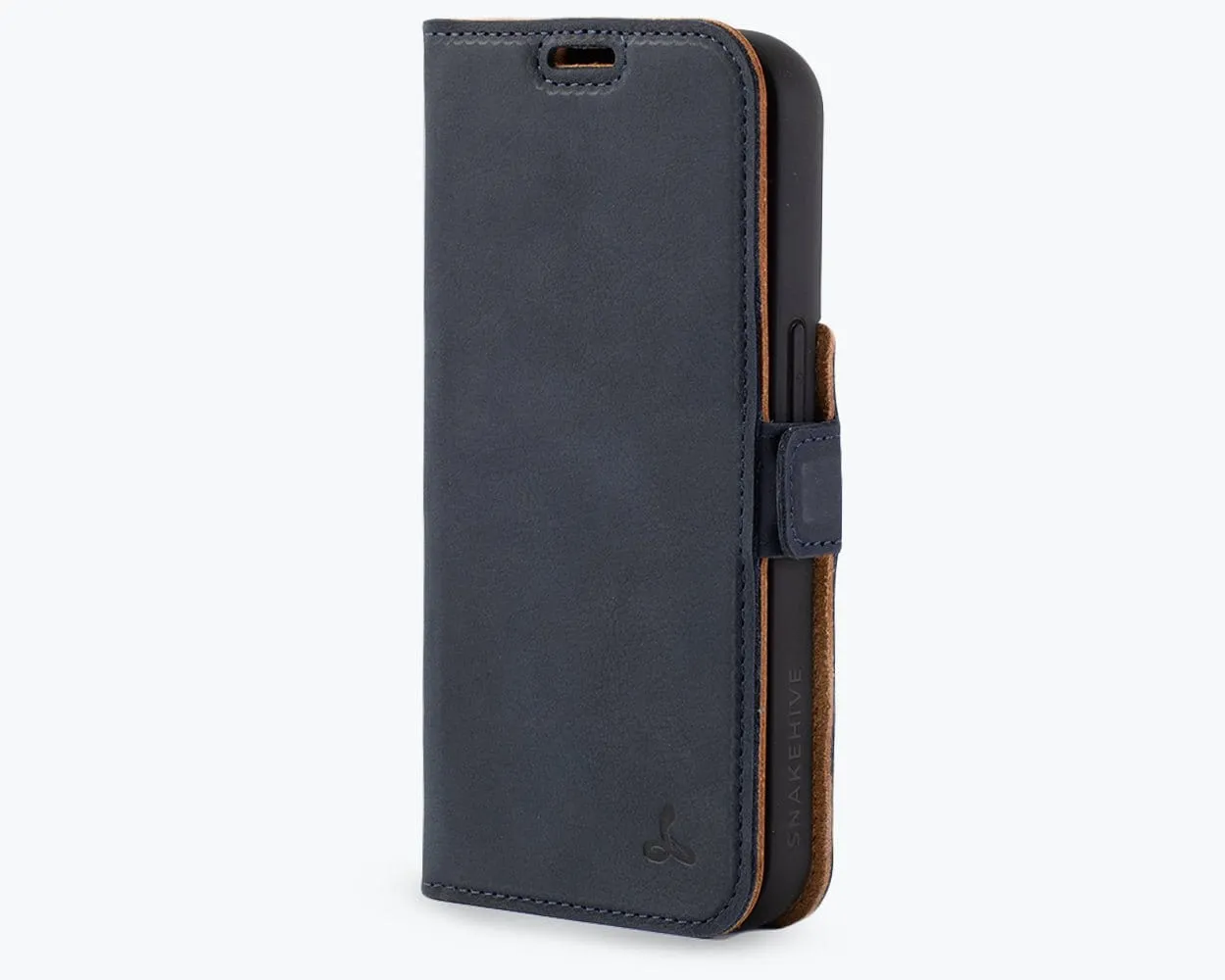 Apple iPhone 15 Pro - Vintage Leather Wallet (Side Clasp)