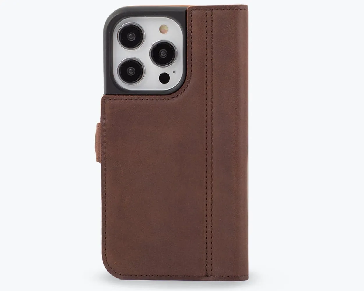 Apple iPhone 15 Pro - Vintage Leather Wallet (Side Clasp)