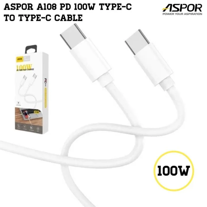 Aspor A108L Type C to Type C Charging Cable 2M