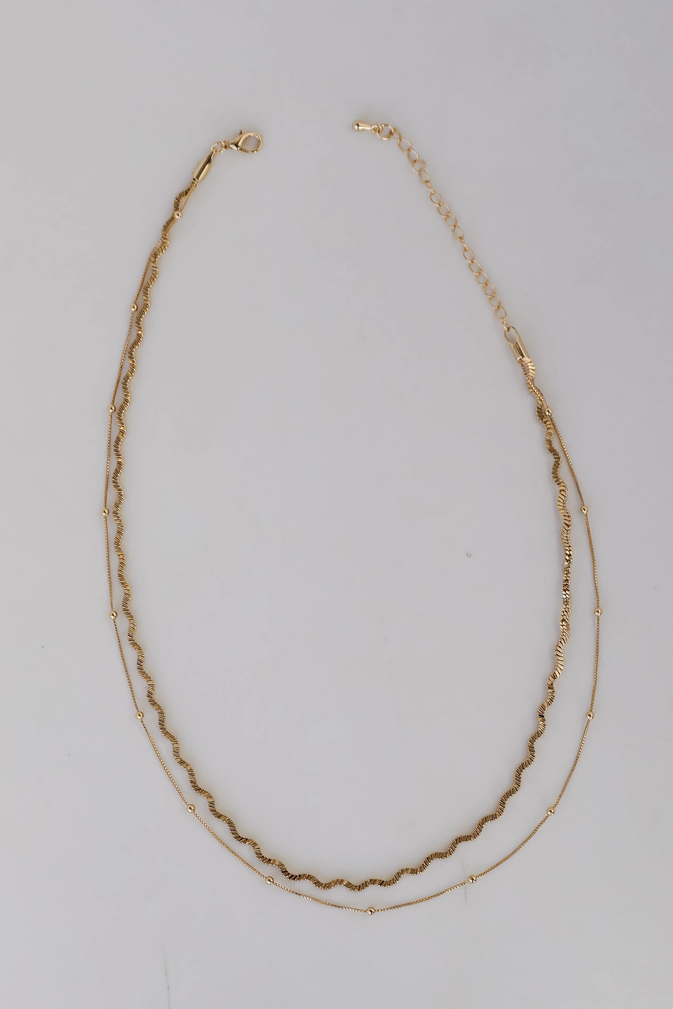 Aubree Gold Layered Chain Necklace