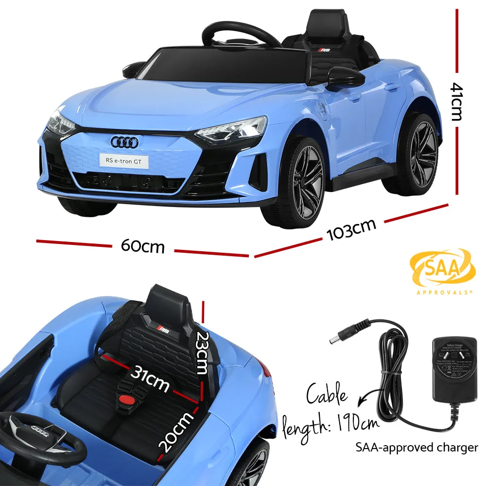 Audi Ride On Car Electric Sports Toy Cars RS e-tron GT Licensed Rigo Blue 12V