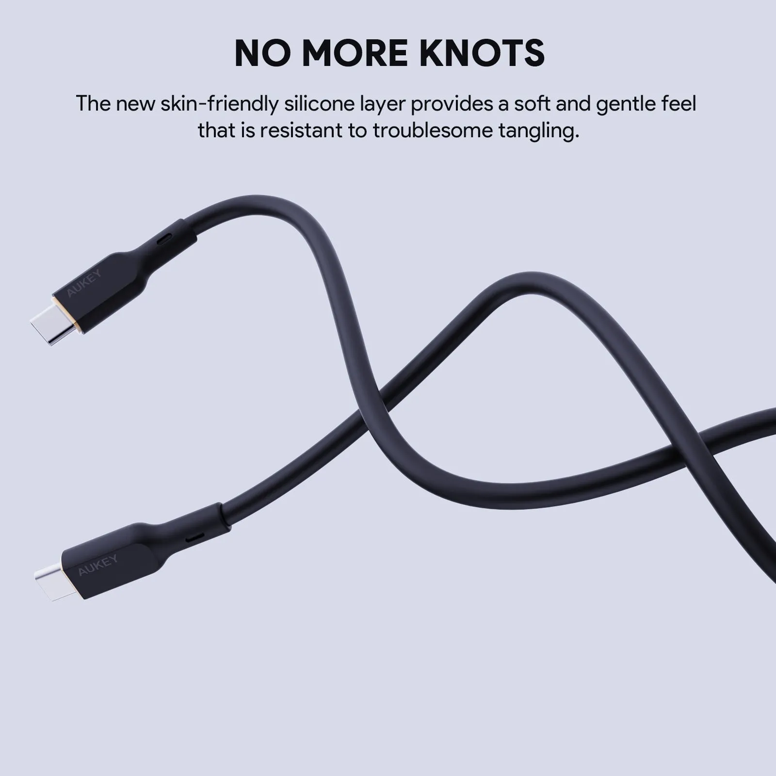 Aukey CB-SCC101/CB-SCC102 Circlet Blink 100W Silicone USB-C to USB-C Cable 1m/1.8m