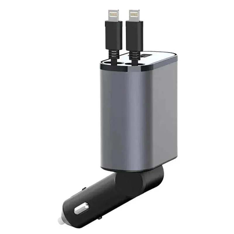 Auto Parts™ Retractable 4 in 1 Fast Car Charger