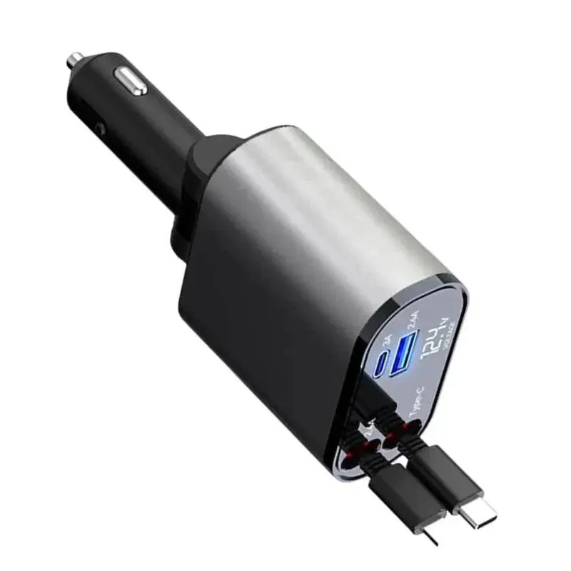 Auto Parts™ Retractable 4 in 1 Fast Car Charger